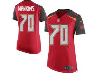 #70 Logan Mankins Tampa Bay Buccaneers Home Jersey _ Nike Women's Red NFL Game