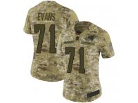 #71 Limited Bobby Evans Camo Football Women's Jersey Los Angeles Rams 2018 Salute to Service