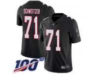 #71 Limited Wes Schweitzer Black Football Alternate Men's Jersey Atlanta Falcons Vapor Untouchable 100th Season