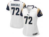 #72 Joe Barksdale St. Louis Rams Road Jersey _ Nike Women's White NFL Game