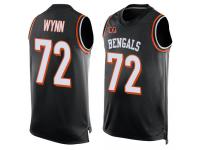#72 Kerry Wynn Black Football Men's Jersey Cincinnati Bengals Player Name & Number Tank Top