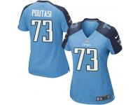 #73 Jeremiah Poutasi Tennessee Titans Home Jersey _ Nike Women's Light Blue NFL Game