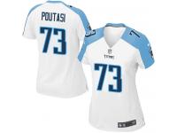 #73 Jeremiah Poutasi Tennessee Titans Road Jersey _ Nike Women's White NFL Game