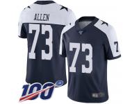 #73 Limited Larry Allen Navy Blue Football Alternate Men's Jersey Throwback Dallas Cowboys Vapor Untouchable 100th Season