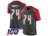 #74 Limited Ali Marpet Gray Football Men's Jersey Tampa Bay Buccaneers Inverted Legend 100th Season