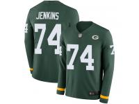 #74 Limited Elgton Jenkins Green Football Men's Jersey Green Bay Packers Therma Long Sleeve