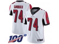 #74 Limited Ty Sambrailo White Football Road Men's Jersey Atlanta Falcons Vapor Untouchable 100th Season