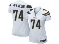 #74 Orlando Franklin San Diego Chargers Road Jersey _ Nike Women's White NFL Game