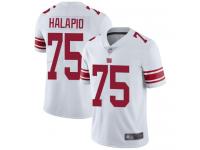 #75 Limited Jon Halapio White Football Road Men's Jersey New York Giants Vapor Untouchable