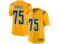 #75 Limited Michael Schofield Gold Football Men's Jersey Los Angeles Chargers Inverted Legend