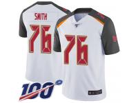 #76 Limited Donovan Smith White Football Road Men's Jersey Tampa Bay Buccaneers Vapor Untouchable 100th Season