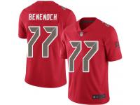 #77 Elite Caleb Benenoch Red Football Men's Jersey Tampa Bay Buccaneers Rush Vapor Untouchable