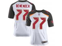 #77 Elite Caleb Benenoch White Football Road Men's Jersey Tampa Bay Buccaneers