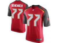 #77 Game Caleb Benenoch Red Football Home Men's Jersey Tampa Bay Buccaneers