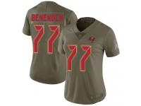 #77 Limited Caleb Benenoch Olive Football Women's Jersey Tampa Bay Buccaneers 2017 Salute to Service