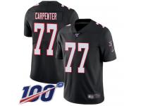 #77 Limited James Carpenter Black Football Alternate Youth Jersey Atlanta Falcons Vapor Untouchable 100th Season