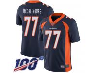 #77 Limited Karl Mecklenburg Navy Blue Football Alternate Men's Jersey Denver Broncos Vapor Untouchable 100th Season