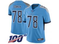 #78 Limited Jack Conklin Light Blue Football Alternate Men's Jersey Tennessee Titans Vapor Untouchable 100th Season