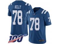 #78 Limited Ryan Kelly Royal Blue Football Men's Jersey Indianapolis Colts Rush Vapor Untouchable 100th Season