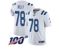 #78 Limited Ryan Kelly White Football Road Men's Jersey Indianapolis Colts Vapor Untouchable 100th Season