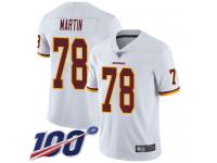 #78 Limited Wes Martin White Football Road Men's Jersey Washington Redskins Vapor Untouchable 100th Season