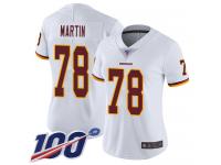 #78 Limited Wes Martin White Football Road Women's Jersey Washington Redskins Vapor Untouchable 100th Season