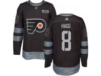 #8 Authentic Robert Hagg Black Adidas NHL Men's Jersey Philadelphia Flyers 1917-2017 100th Anniversary