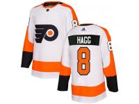 #8 Authentic Robert Hagg White Adidas NHL Away Men's Jersey Philadelphia Flyers