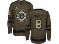 #8 Cam Neely Green Hockey Men's Jersey Boston Bruins Salute to Service 2019 Stanley Cup Final Bound