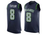 #8 Jamar Taylor Navy Blue Football Men's Jersey Seattle Seahawks Player Name & Number Tank Top