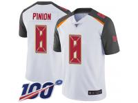 #8 Limited Bradley Pinion White Football Road Youth Jersey Tampa Bay Buccaneers Vapor Untouchable 100th Season