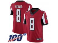 #8 Limited Matt Schaub Red Football Home Men's Jersey Atlanta Falcons Vapor Untouchable 100th Season