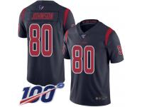 #80 Limited Andre Johnson Navy Blue Football Men's Jersey Houston Texans Rush Vapor Untouchable 100th Season
