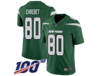 #80 Limited Wayne Chrebet Green Football Home Men's Jersey New York Jets Vapor Untouchable 100th Season
