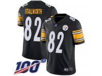 #82 Limited John Stallworth Black Football Home Men's Jersey Pittsburgh Steelers Vapor Untouchable 100th Season