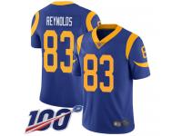 #83 Limited Josh Reynolds Royal Blue Football Alternate Youth Jersey Los Angeles Rams Vapor Untouchable 100th Season