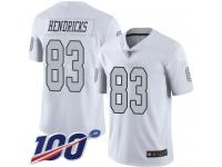 #83 Limited Ted Hendricks White Football Men's Jersey Oakland Raiders Rush Vapor Untouchable 100th Season