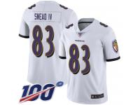 #83 Limited Willie Snead IV White Football Road Youth Jersey Baltimore Ravens Vapor Untouchable 100th Season