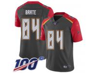 #84 Limited Cameron Brate Gray Football Men's Jersey Tampa Bay Buccaneers Inverted Legend 100th Season