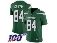 #84 Limited Ryan Griffin Green Football Home Men's Jersey New York Jets Vapor Untouchable 100th Season