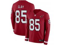 #85 Limited Charles Clay Red Football Men's Jersey Arizona Cardinals Therma Long Sleeve