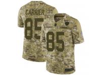 #85 Limited Derek Carrier Camo Football Men's Jersey Oakland Raiders 2018 Salute to Service