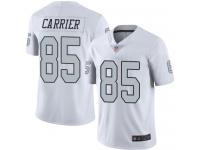 #85 Limited Derek Carrier White Football Men's Jersey Oakland Raiders Rush Vapor Untouchable