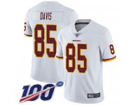 #85 Limited Vernon Davis White Football Road Men's Jersey Washington Redskins Vapor Untouchable 100th Season