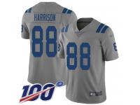 #88 Limited Marvin Harrison Gray Football Men's Jersey Indianapolis Colts Inverted Legend 100th Season