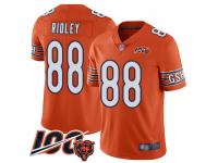 #88 Limited Riley Ridley Orange Football Alternate Men's Jersey Chicago Bears 100th Season