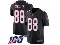 #88 Limited Tony Gonzalez Black Football Alternate Men's Jersey Atlanta Falcons Vapor Untouchable 100th Season
