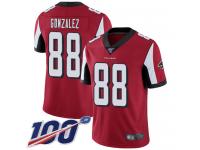 #88 Limited Tony Gonzalez Red Football Home Men's Jersey Atlanta Falcons Vapor Untouchable 100th Season
