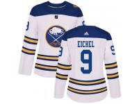 #9 Adidas Authentic Jack Eichel Women's White NHL Jersey - Buffalo Sabres 2018 Winter Classic
