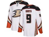 #9 Adidas Authentic Paul Kariya Men's White NHL Jersey - Away Anaheim Ducks